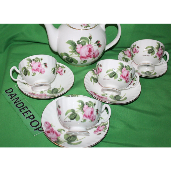 10 Piece Aynsley Fine Bone China England Robert Huang English Rose Gold Exclusve - Picture 2 of 16